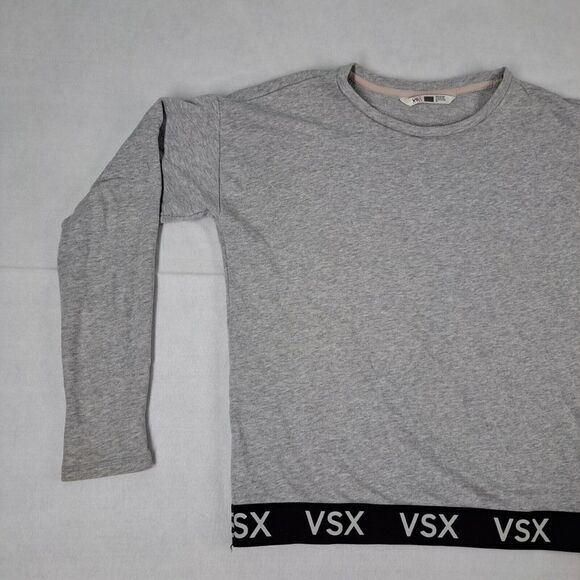 Victoria’s Secret Sport VSX Sweater Shirt Womens Medium Gray Longsleeve - Picture 3 of 11